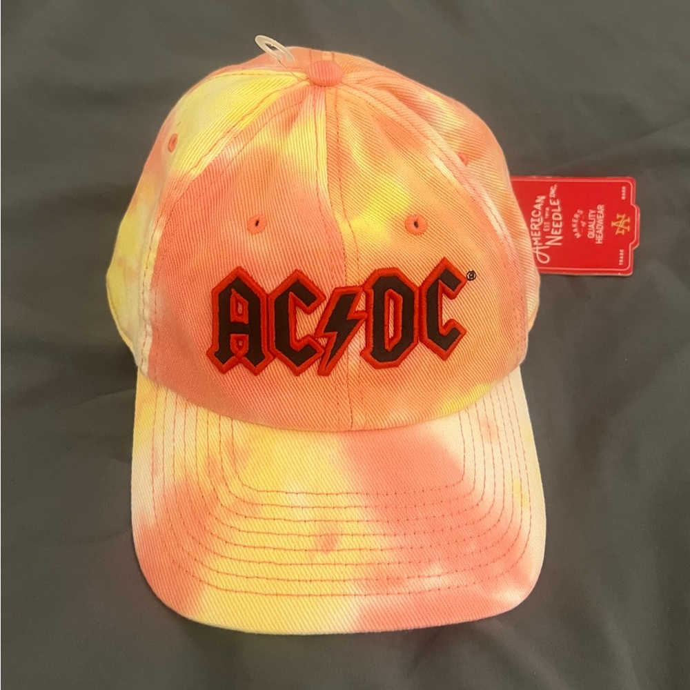AC/DC Rock Band Tie Dye Adjustable Hat New